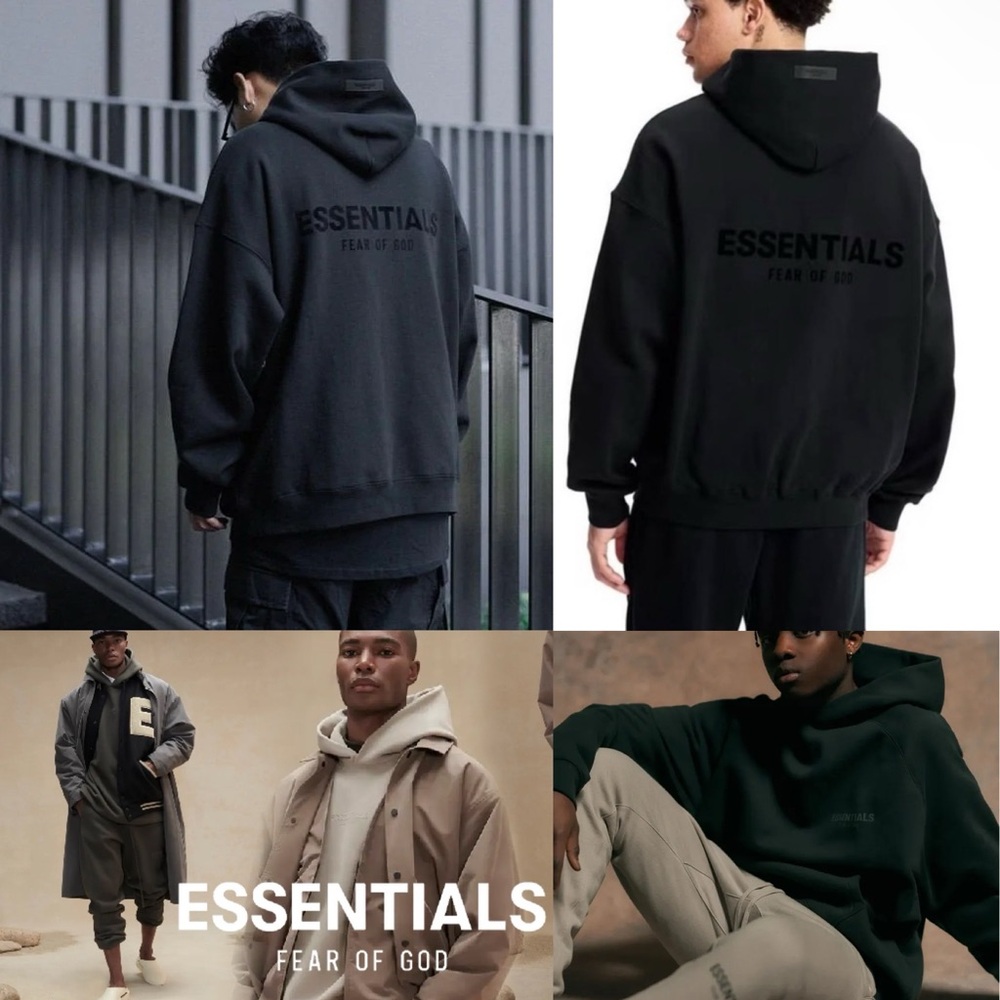 Essentials Fear of God Black Hoodie Stretch Limo Size Small Med and XXL
